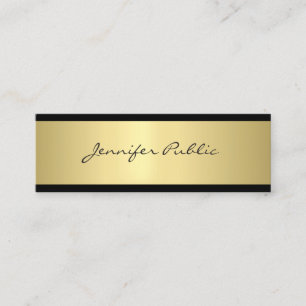 Elegant Ren design Guld-gul Professionell Mini Visitkort