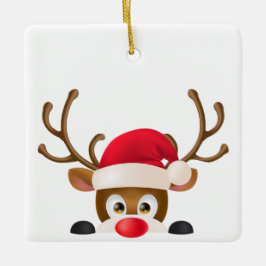 Elegant ren med prydnaden för Santa hatt | Julgransprydnad Keramik