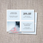Elegant Ren vit blått fotomassageterapi Flygblad<br><div class="desc">Elegant-flygare,  kupongmall med professionell-studiofoto. Perfekt marknadsföring verktyg för dina kunder. Den här flygaren är fullt anpassade. Du kan enkelt lägga till dina personuppgifter. Kontakta oss om du behöver hjälp med att anpassa den. Du kan matcha den här produkten med affärskort.</div>