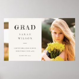 Elegant Rengör minimalt rengöringsfoto Studenten Poster