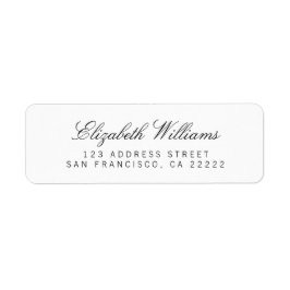 Elegant Rengör vita enkla Returetiketter Returadress Etikett