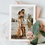 Elegant rent typografiskt foto bröllop tack kort<br><div class="desc">Ett enkelt typografiskt foto med elegant,  bröllop - tack vare ditt kort. Kontakta mig om du behöver fler artiklar.</div>