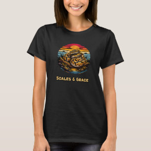 Elegant reptildesign för ormkännare t shirt