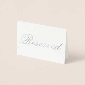 Elegant Reserverat Silver Foil Bord Card Folierat Kort