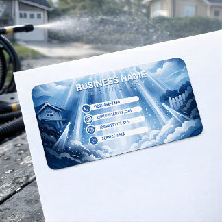 Elegant Residential Pressure Washing Radiant Sky Adressetikett