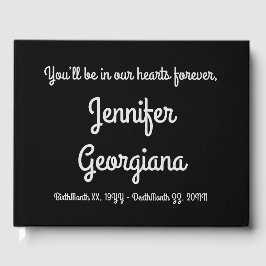 Elegant, Respecable Funeral/Memorial Guest Bok