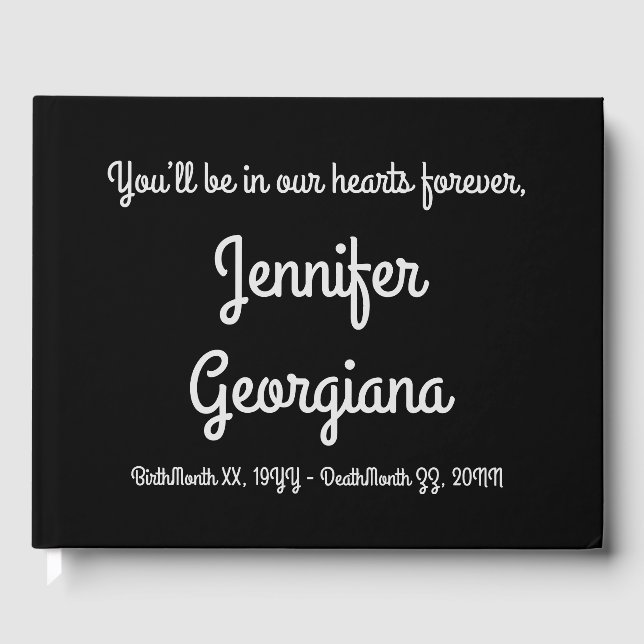 Elegant, Respecable Funeral/Memorial Guest Bok (Framsida)