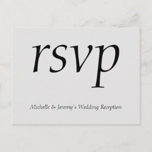 Elegant & Respektabel "rsvp" vykort