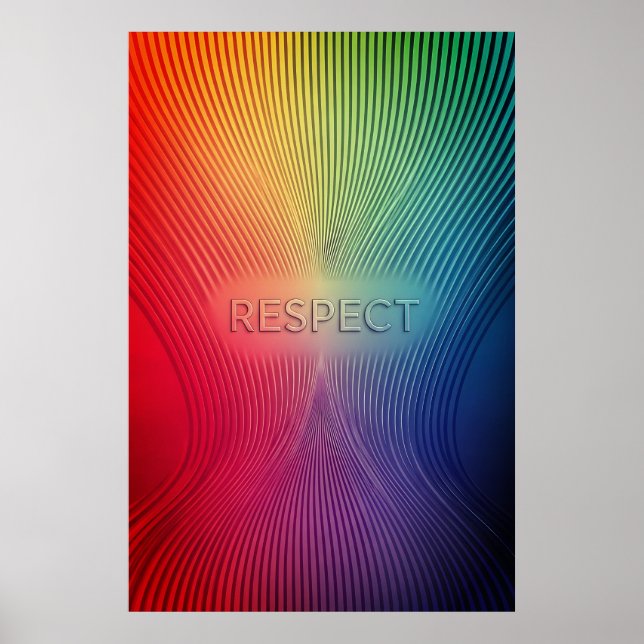 Elegant Respektypografi med Färg-flöde Poster (Framsidan)