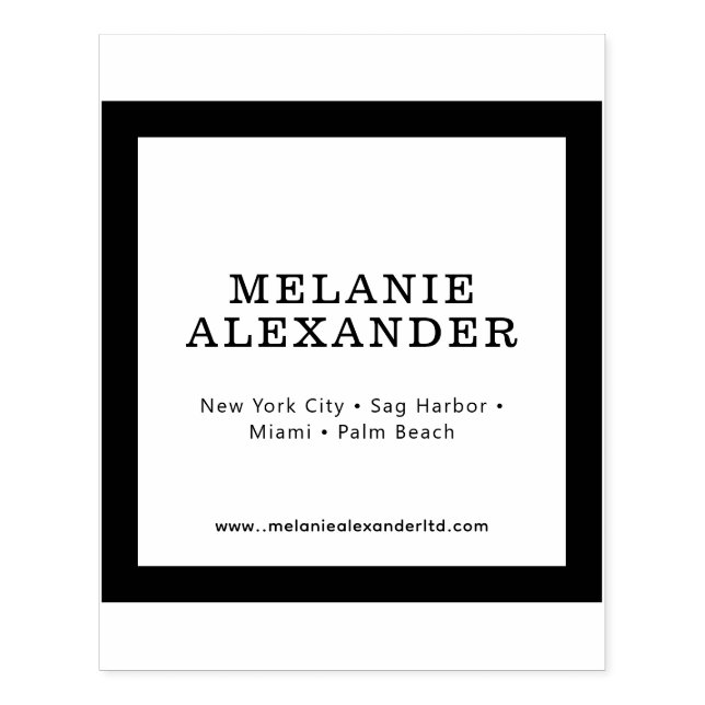 Elegant Retail Packaging Namn Location webbplats # Stämpel (Tryck)