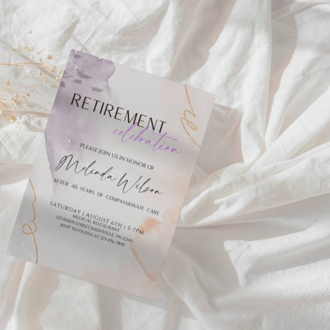 Elegant Retired Nurse Celebration Party Inbjudningar (Skapare uppladdad)