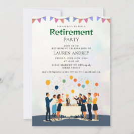 Elegant Retirement Celebration Invitation Inbjudningar