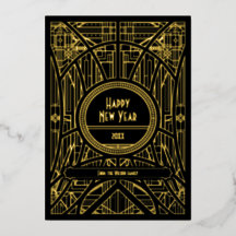 Elegant retro art deco Gott nytt år