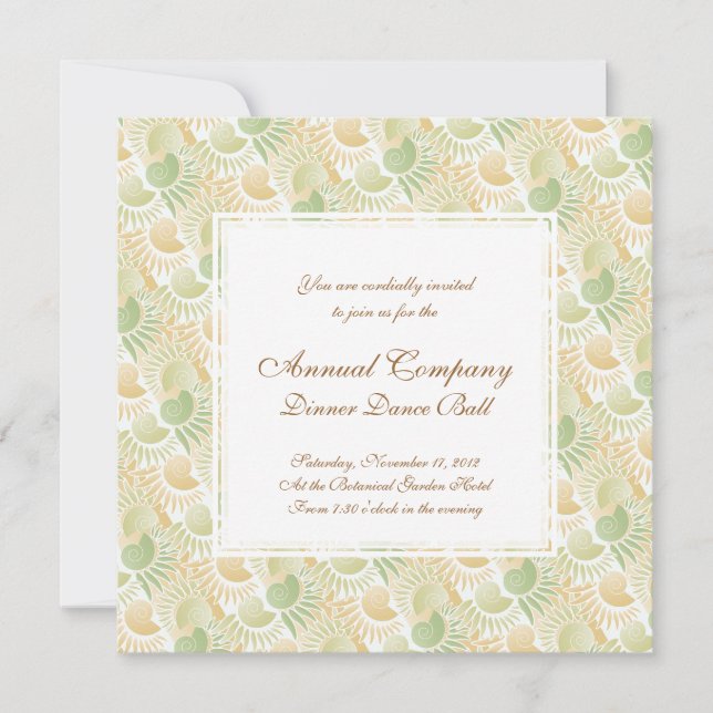 Elegant Retro Art Deco Roing Twenties Miami Chic Inbjudningar (Framsida)