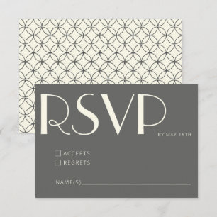 Elegant Retro Black and White Line Art Bröllop OSA Kort