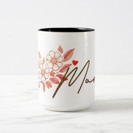 Elegant Retro Blommigt Mamma Mugg Gift