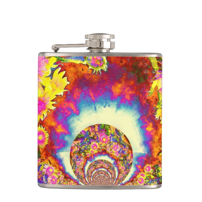 Elegant retro boho akvarell solfältsmotiv fickplunta (Framsidan)