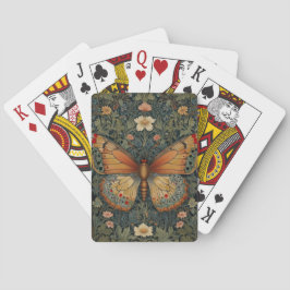Elegant retro boho butterfly botanical greenery casinokort