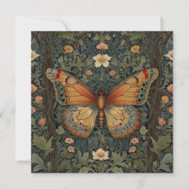Elegant retro boho butterfly botanical greenery inbjudningar