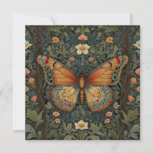 Elegant retro boho butterfly botanical greenery inbjudningar