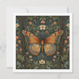 Elegant retro boho butterfly botanical greenery inbjudningar
