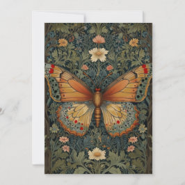 Elegant retro boho butterfly botanical greenery inbjudningar