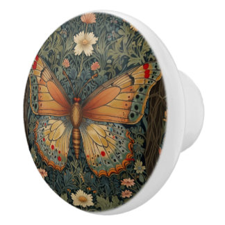 Elegant retro boho butterfly botanical greenery knopp