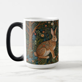 Elegant retro boho kanin woodland blommigt magisk mugg