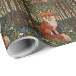 Elegant (retro boho red fox woodland) presentpapper