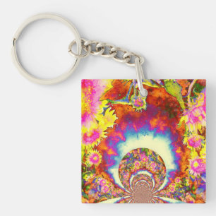 Elegant retro boho vattencolor solros fält