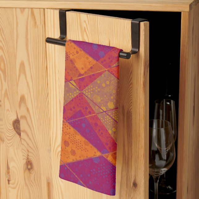 Elegant Retro Colorful Mönster Kitchen Towels Kökshandduk (Thirds Fold)