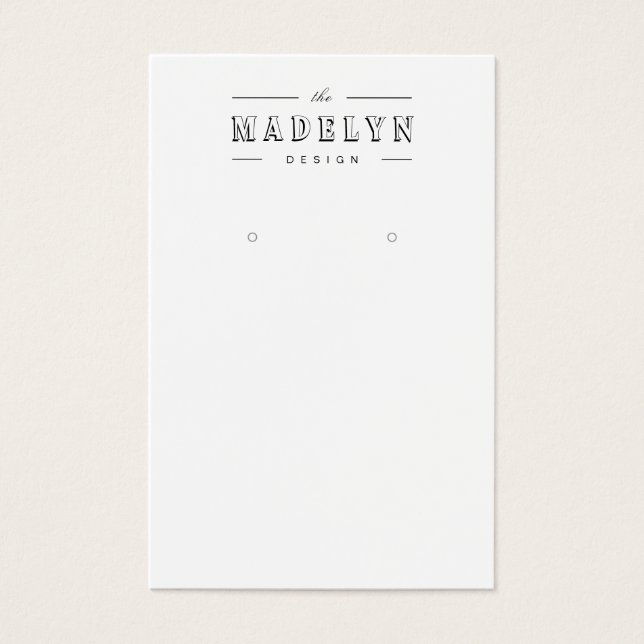 Elegant Retro deo anpassningsbar-visning för smyck Visitkort (Framsida)