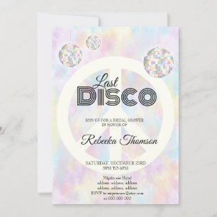 Elegant Retro Disco boll Groovy Möhippa Inbjudningar