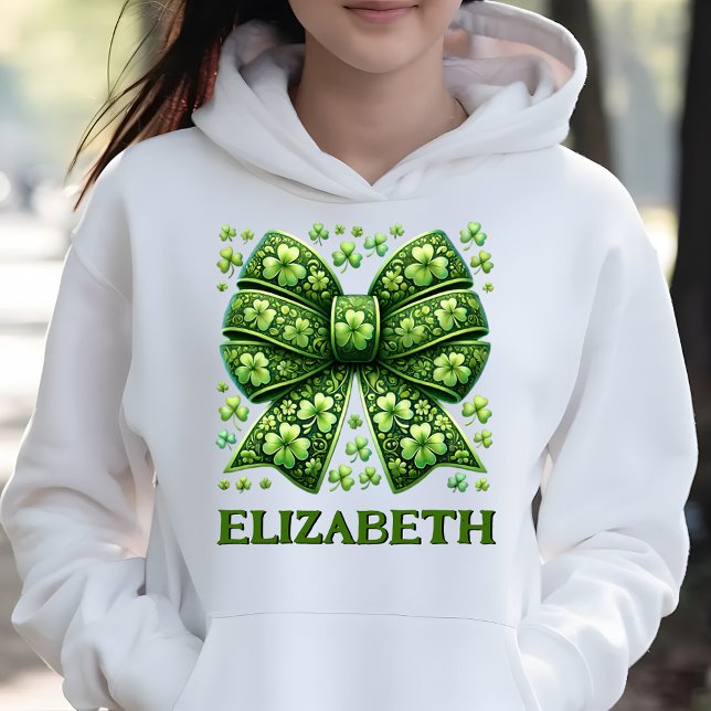 Elegant Retro Grönt Coquette St. Patrick's Day T Shirt (Skapare uppladdad)