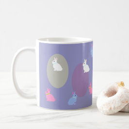 Elegant Retro Lilac Rabbit Bunny Easter Mug Kaffemugg