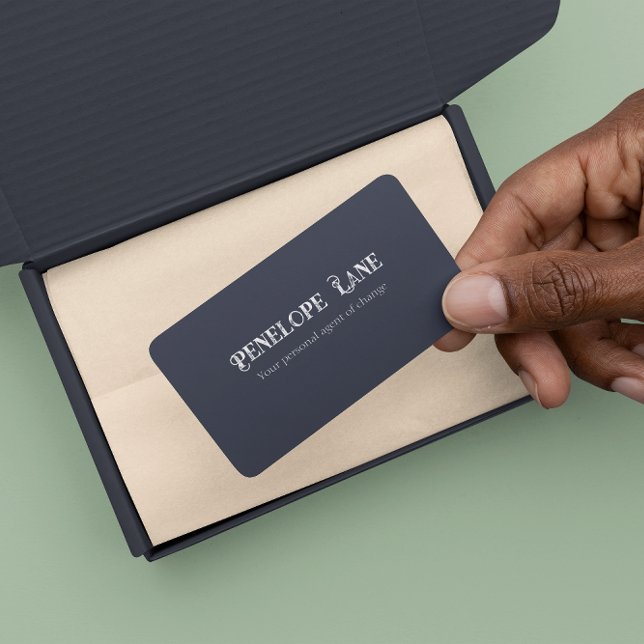 Elegant Retro-motto-minimalistiskt Affärskort Visitkort (Skapare uppladdad)