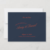 Elegant Retro Red & Ivory Spara datumkortet