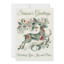 Elegant Retro Ren Julgrönt Unikt Julfirande