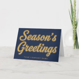 Elegant Retro Script Season’s Greetings Helgkort