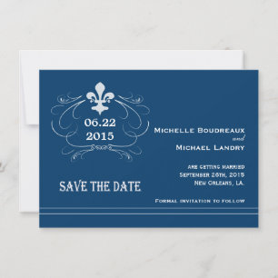 Elegant Retro Stil Fleur de Lis Spara Datumet