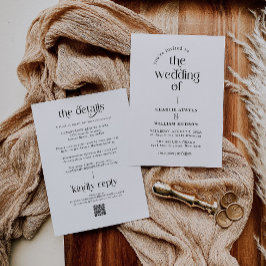 Elegant Retro Typography Bröllop Inbjudningar