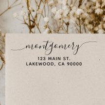 Elegant Returadress Calligraphy Self-inkin