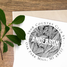 Elegant Returadress för Anpassningsbar av botanisk