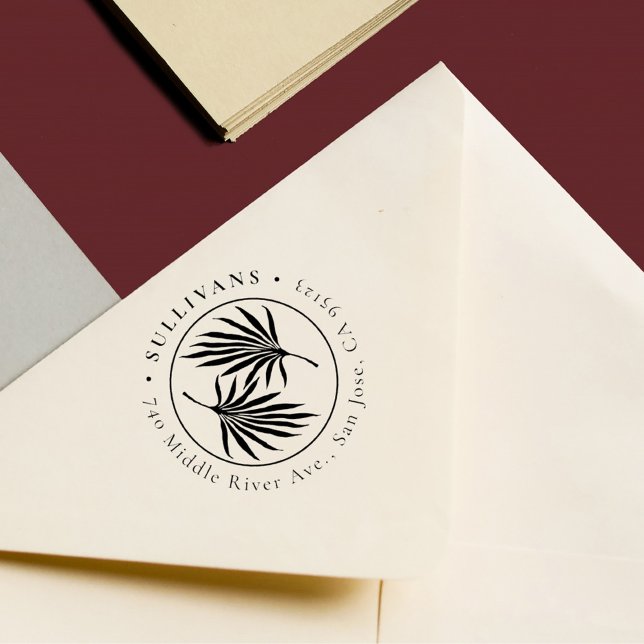 Elegant Returadress för botaniskt tropiskt skogsbr Stämpel (Skapare uppladdad)