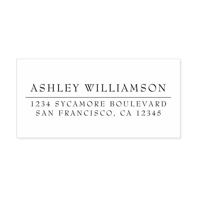 Elegant Returadress  med minimal Chic Rubber Frimä Stämpel (Tryck)