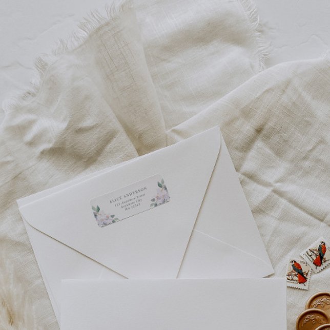 Elegant Returadressen Vattenfärgsordning Orchids Returadress Etikett (Skapare uppladdad)