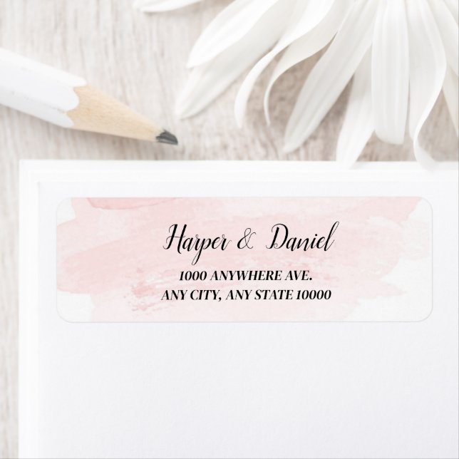 Elegant  returadressetikett för vattenfärgsfärg returadress etikett (Insitu)