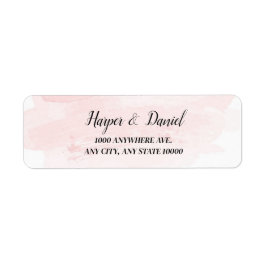 Elegant  returadressetikett för vattenfärgsfärg returadress etikett