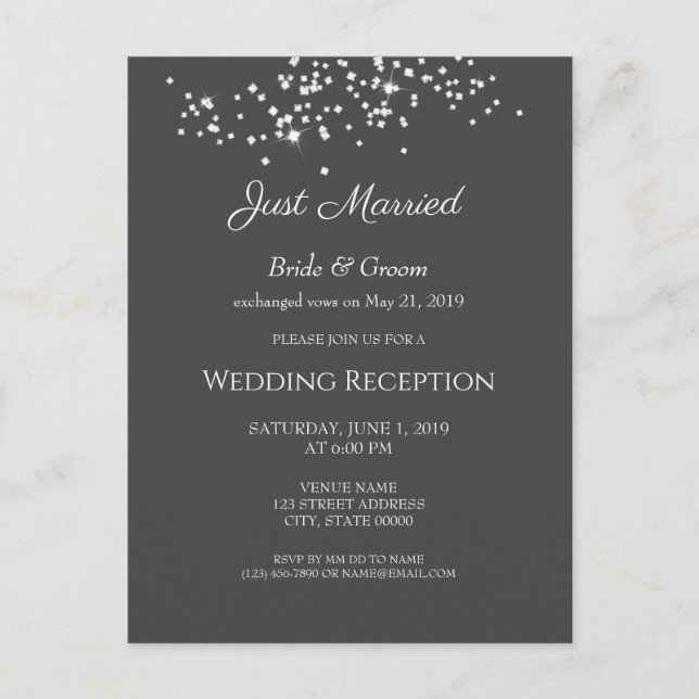 Elegant Rhinestones bröllopsmottagning har försvun Vykort (Framsida)