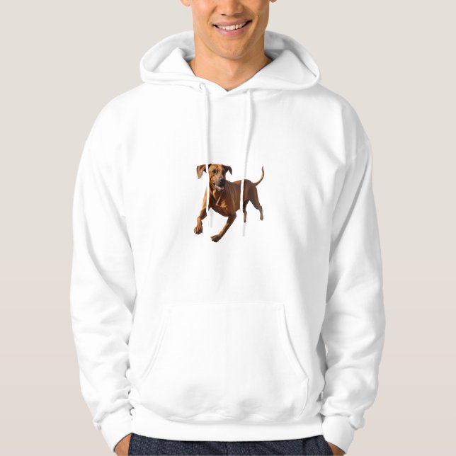 Elegant Rhodesian Ridgeback Hoodie (Framsida)